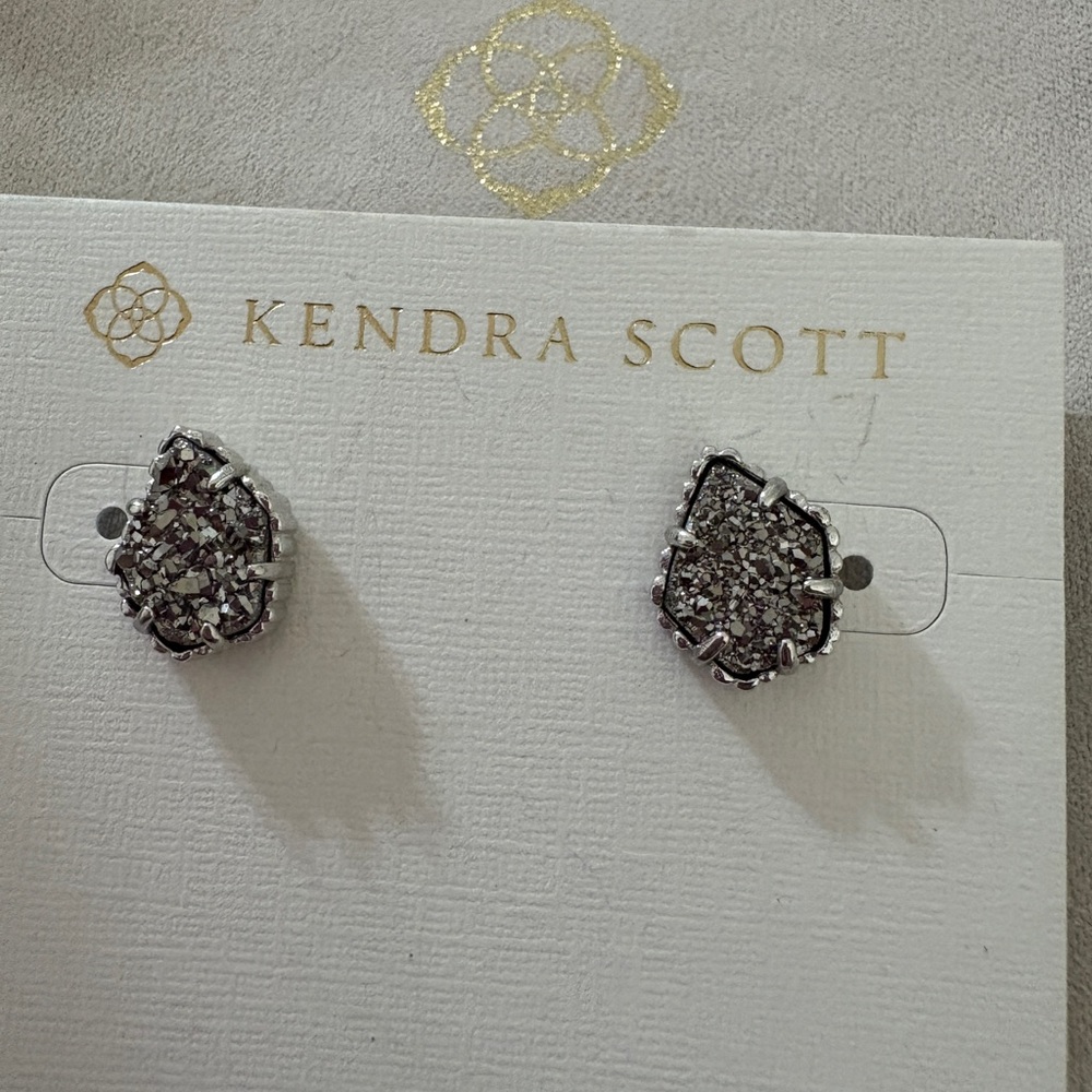 Kendra Scott Textured Silver Stud Earrings